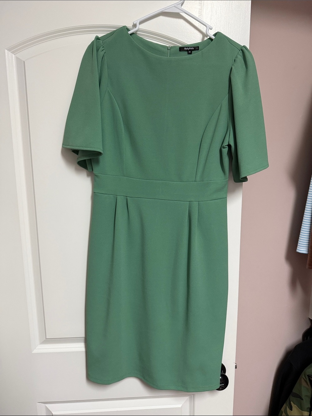RolyPoly Boutique Mint Green Short-Sleeve Sheath Dress M